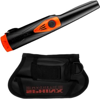 Пинпоинтер Sphinx Sphinx 03 + набедренная кобура (черный, левая рука, магнетик)