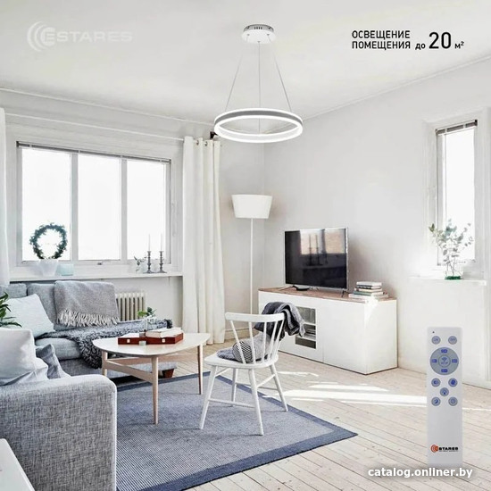 Подвесная люстра Estares Stella 64W R-APP-400x1200-WHITE/WHITE-220-IP20