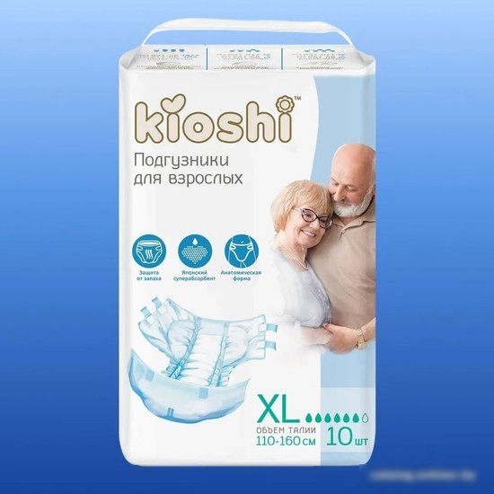 Подгузники для взрослых Kioshi KAD103 (XL, 10 шт)