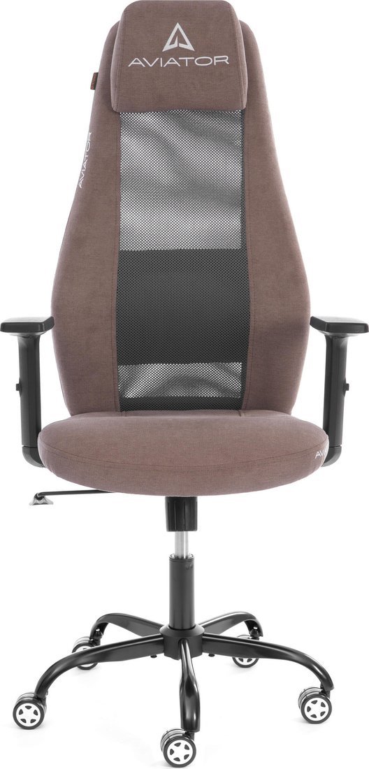 Офисное кресло TetChair Aviator PLT metalBL (ткань, светло-коричневый/серый, KUB 03/W-12)