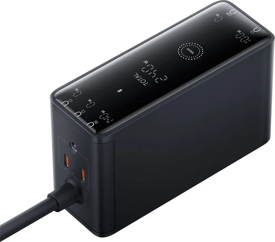 Сетевое зарядное Baseus Digital GaN Intelligent Desktop 3C+U+DC 240W P10163901113-00 (черный)