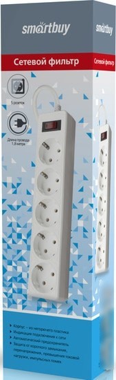 Сетевой фильтр SmartBuy SBSP-30-W