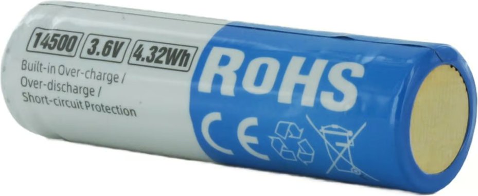 Аккумулятор XTAR 14500-AA 1200mAh Li-Ion 3.7V 2.5A (с защитой)