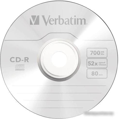 CD-R диск Verbatim 700Mb Verbatim DL Extra Protection 52x CakeBox 25 шт. 043432