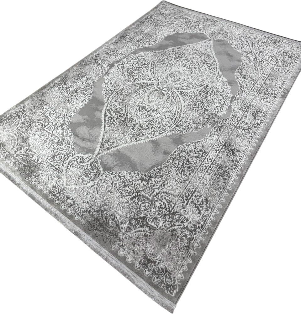 Ковер для жилой комнаты Radjab Carpet Афина Прямоугольник 9017A 12896RK (1.6x3, Grey/Cream)