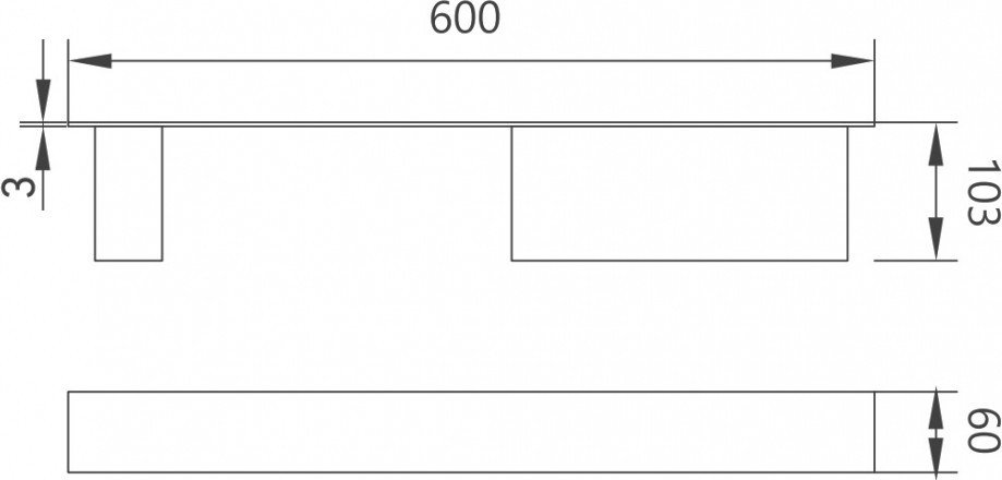 Abber Полка для ванной Nischen AN3011G (золото матовое)