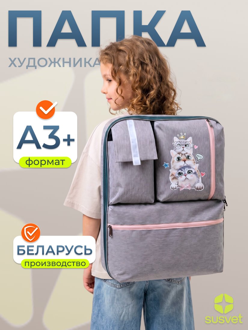 Школьный рюкзак Susvet С-3034-2-24 (котобашня)