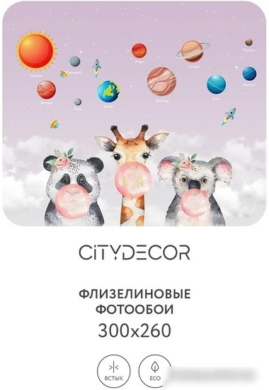 Фотообои Citydecor Bubble Gum 10 300x260