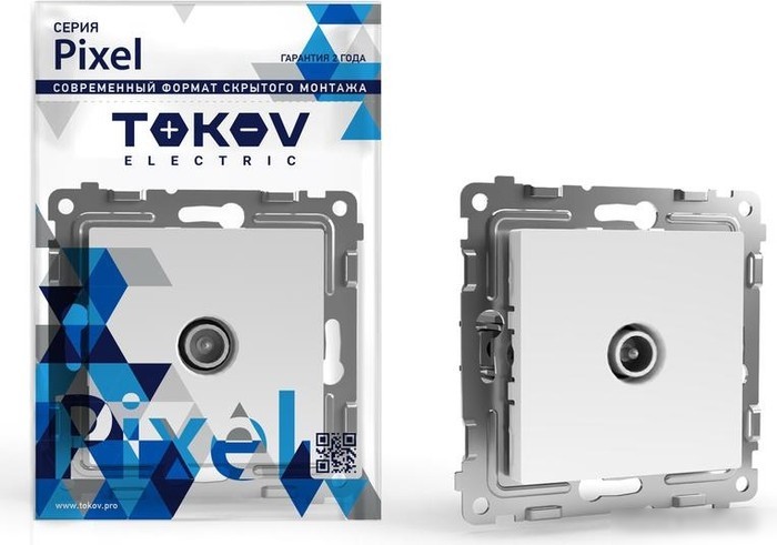 Розетка телевизионная Tokov Electric Pixel TKE-PX-A1O-C01
