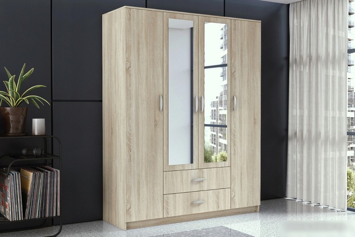 Шкаф распашной Anrex Romano 4D2SZ (дуб сонома)