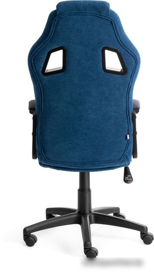 Кресло TetChair Driver (флок/ткань, синий/серый)