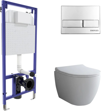 Унитаз Berges Wasserhaus Okus + Toma Slim SO + Novum525 + L3 043205