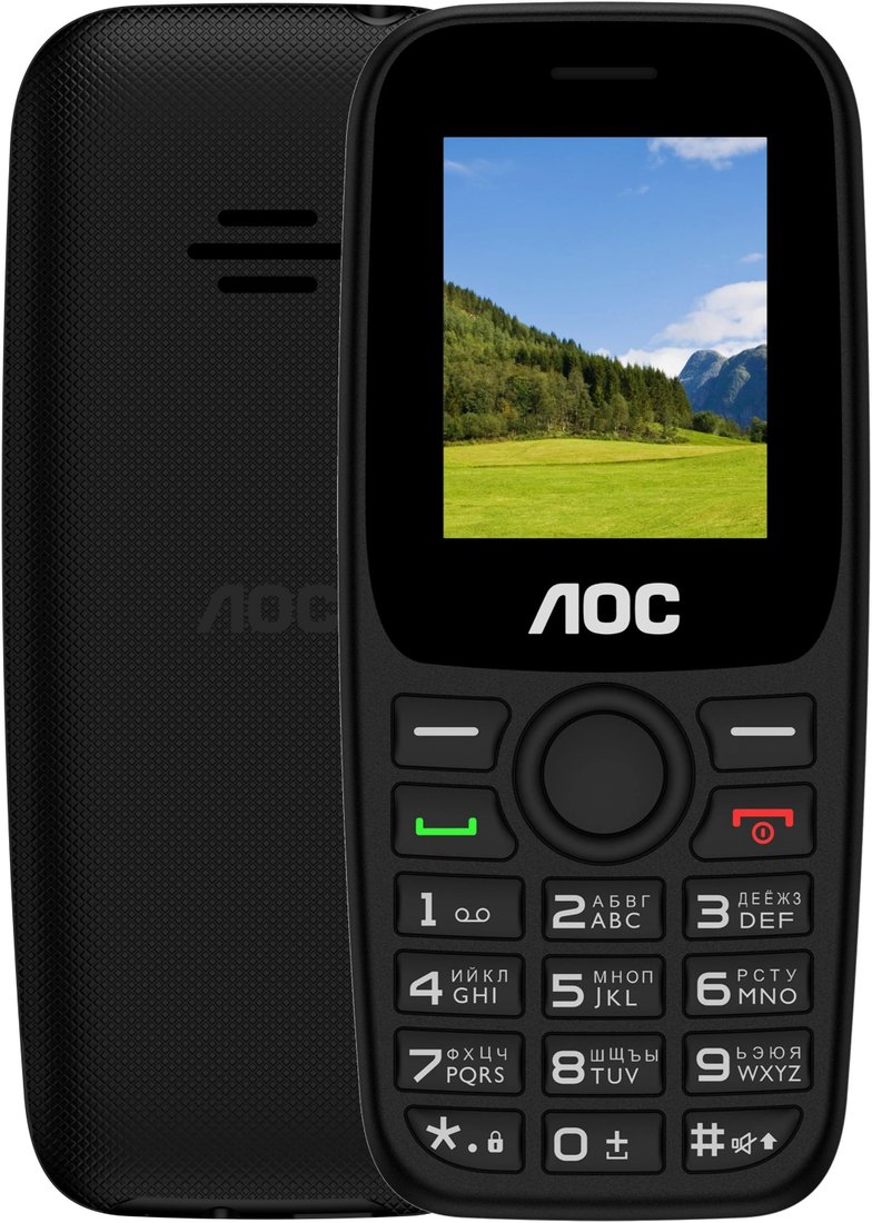 Кнопочный телефон AOC A170 (черный)