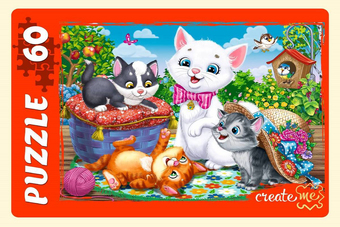 Пазл Рыжий кот Забавные Котики №5 П60-7187 (60 эл)