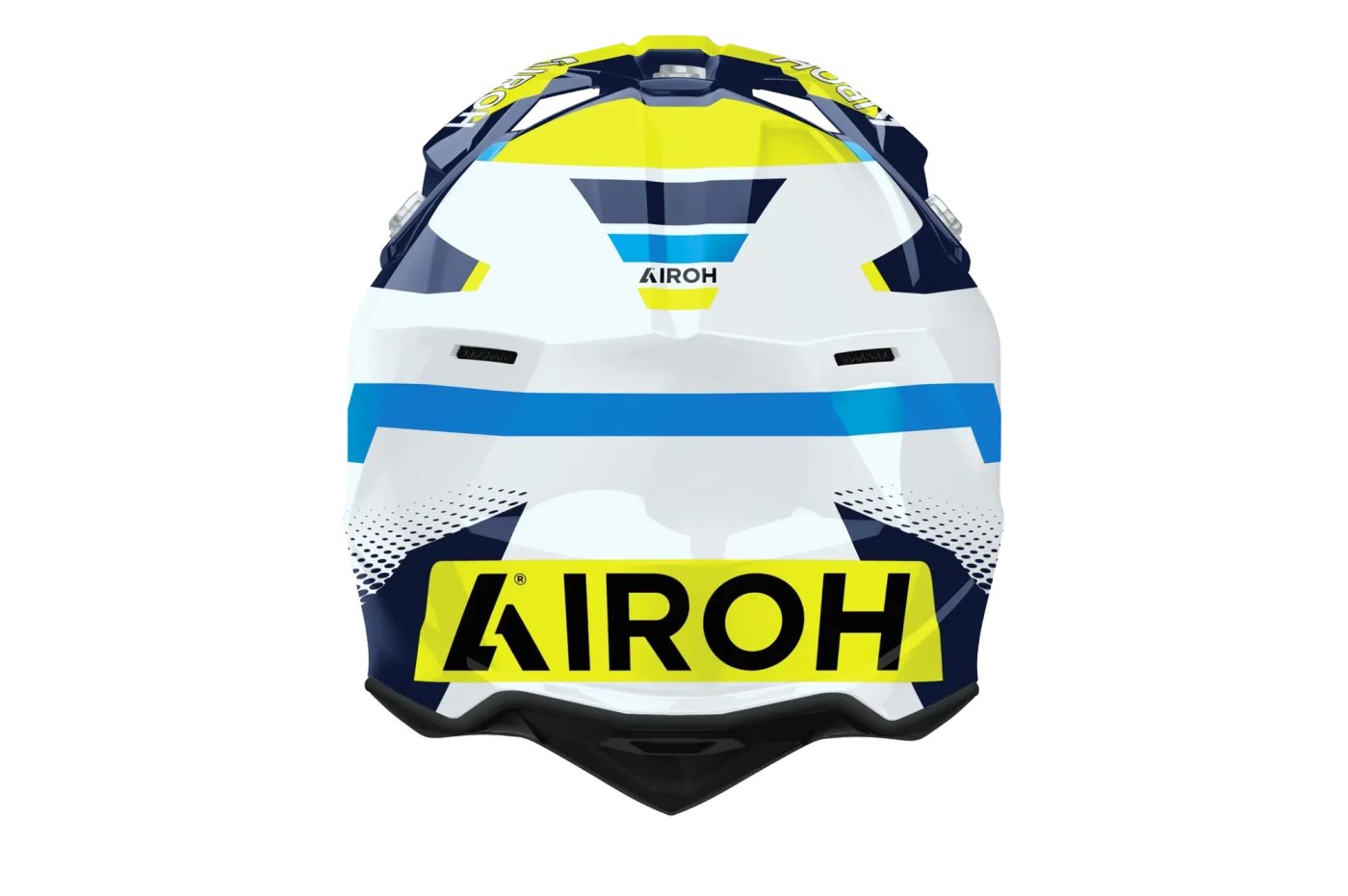 Мотошлем Airoh WRAAAP Vision WRAV31-S (S, желтый/синий глянец)