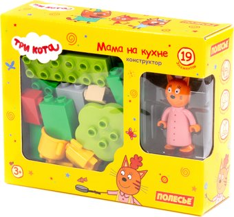Конструктор Полесье Макси. Три кота. Мама на кухне 75861 (19эл)
