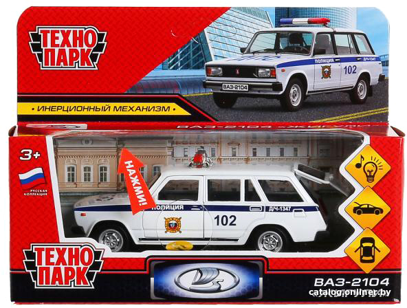 Легковой автомобиль Технопарк ВАЗ-2104 Жигули Полиция 2104-12SLPOL-WH