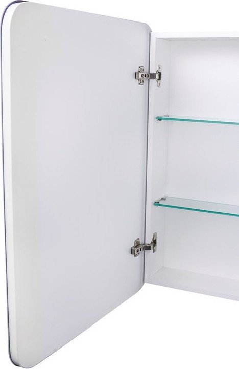 Symbolite Шкаф с зеркалом для ванной Каре 50x80 левое (с подсветкой, сенсор на зеркале)