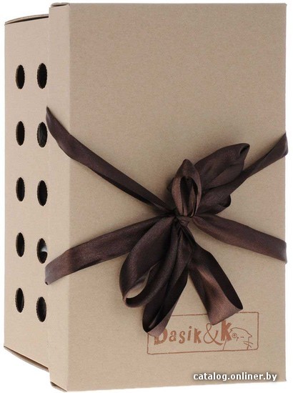 Мягкая игрушка Basik & Co Басик в рыжем бархатном банте (30 см)