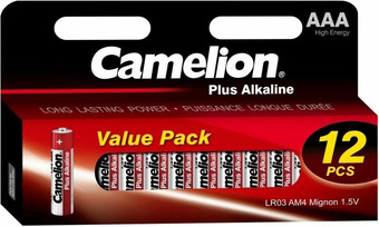 Батарейка Camelion LR03 Plus Alkaline Block-12 LR03-HP12