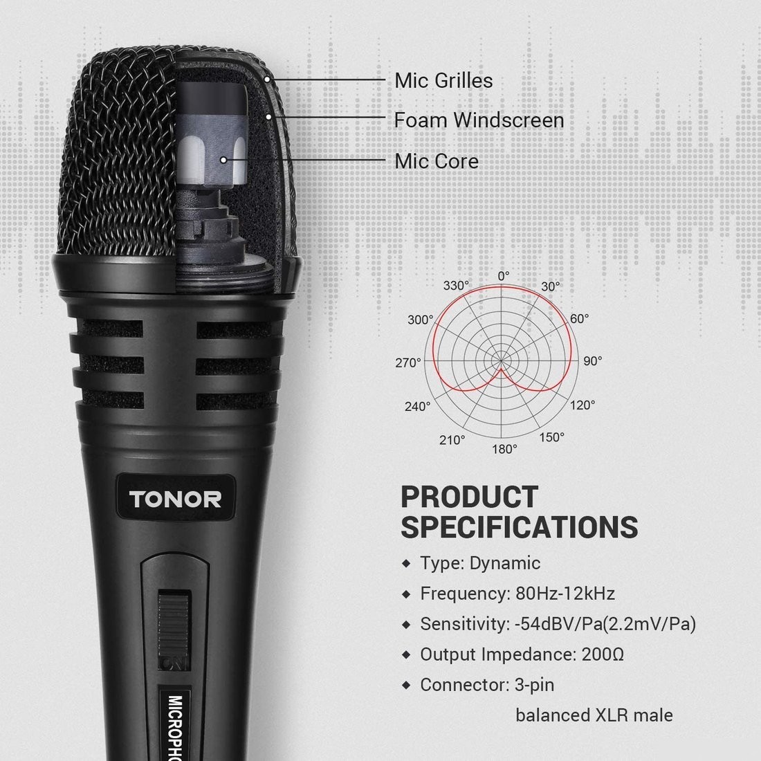 Проводной микрофон Tonor K1