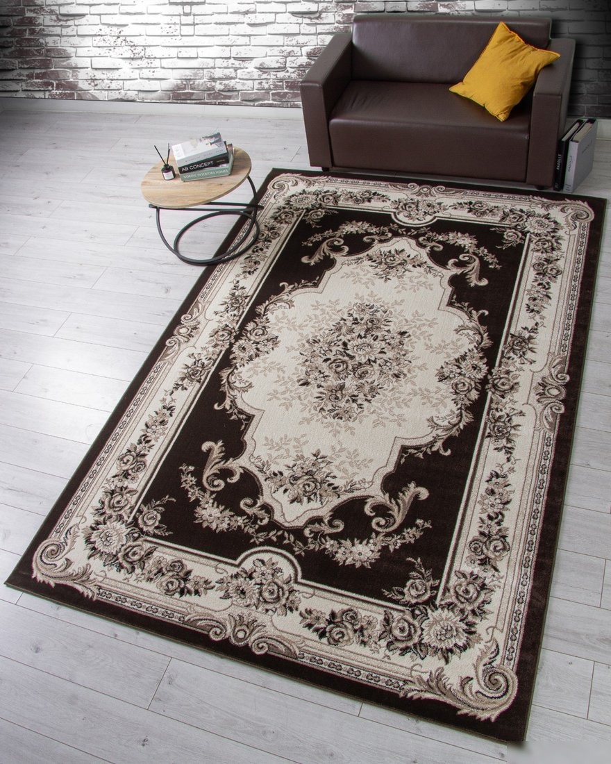 Ковер для жилой комнаты Merinos Valencia Deluxe 4015-STAN-BROWN (3x4)