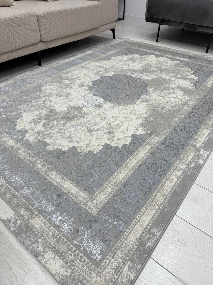 Ковер для жилой комнаты Radjab Carpet Амальфи Прямоугольник A5000A (2x2.9, Cream/L.Grey)