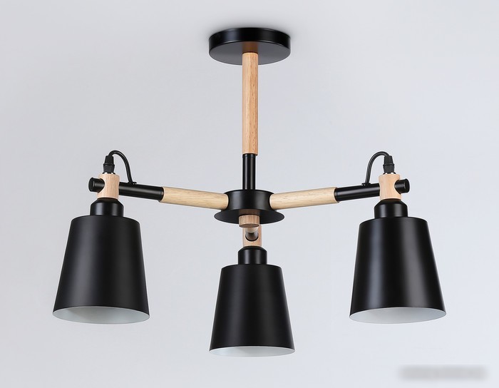 Люстра средней высоты Ambrella TR82206/3 BK/LWD
