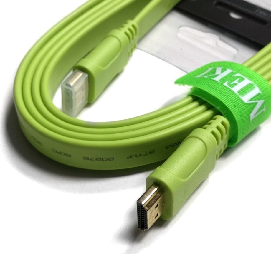Кабель Meki GH-T-2GR HDMI - HDMI (2 м, зеленый)