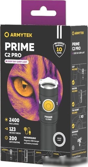 Фонарь Armytek Prime C2 Pro Magnet USB (теплый)