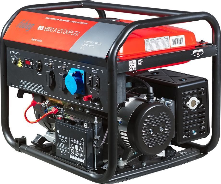 Бензиновый генератор Fubag BS 8500 A ES Duplex (с коннектором автоматики)