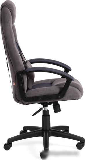 Кресло TetChair Driver (флок/ткань, серый)