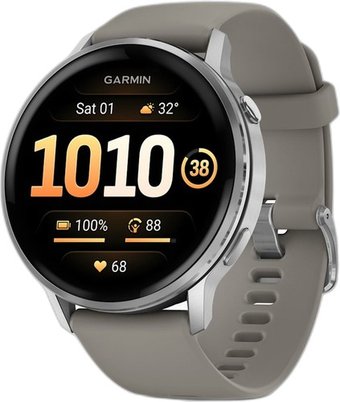 Умные часы Garmin Venu 4 45 мм (серебристый/серый)