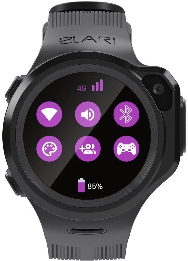 Детские умные часы Elari KidPhone 4GR (черный)
