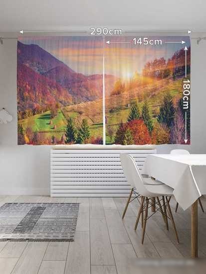 Комплект штор JoyArty Вперед за солнцем Oxford DeLux 1.45x1.8 м (2 шт)