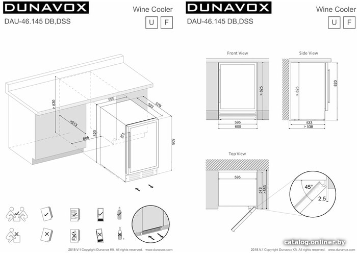 Винный шкаф Dunavox DAU-46.145DB