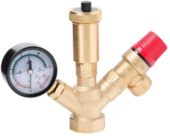 Запорная арматура Vieir Группа безопасности котла латунная (мини) 1"x3 AQ1123