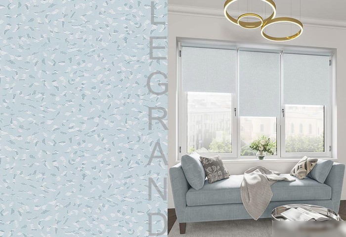 Рулонные шторы Legrand Блэкаут Кристалл 80.5x175 (голубой)