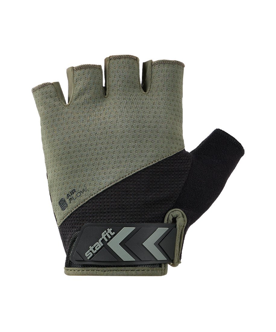 Перчатки для фитнеса Starfit WG-204 (XL, черный/хаки)