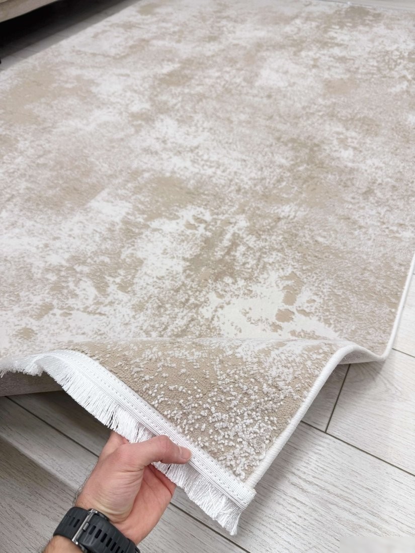 Ковер для жилой комнаты Radjab Carpet Лайла Прямоугольник UK97A (3x4, Beige)