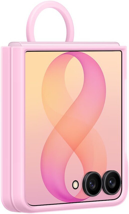 Чехол для телефона Samsung Silicone Ring Magnet Case для Samsung Galaxy Z Flip8 (розовый)