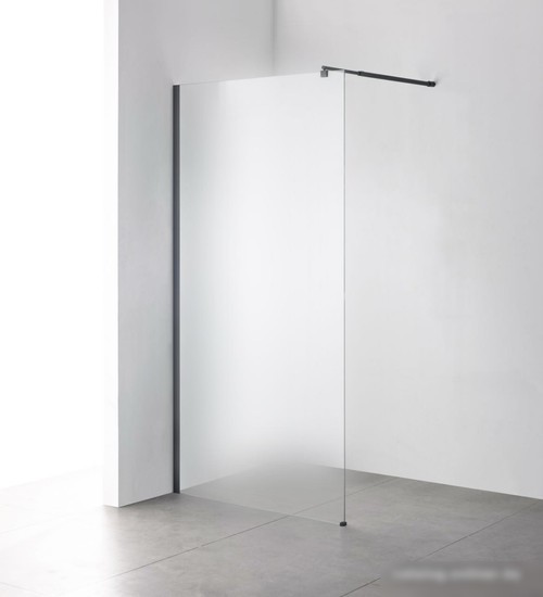 Душевая стенка Saniteco Walk-In SN-W8MB80 (80x200, матовое стекло, черный профиль)