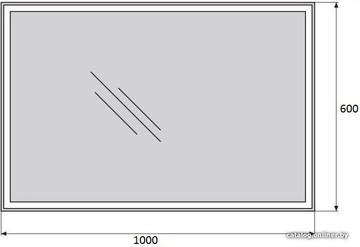 BelBagno Зеркало SPC-GRT-1000-600-LED-BTN