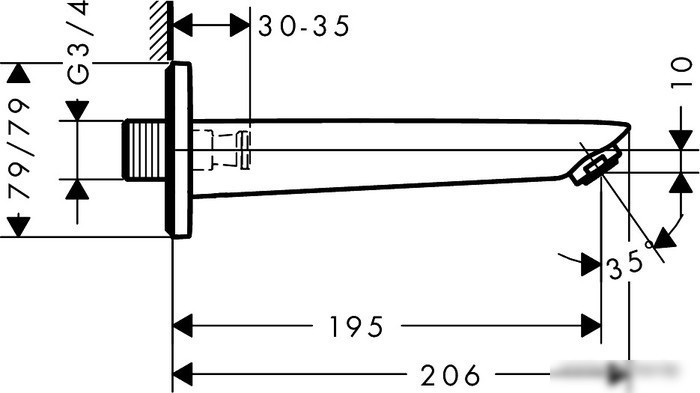 Излив Hansgrohe Logis [71410000]