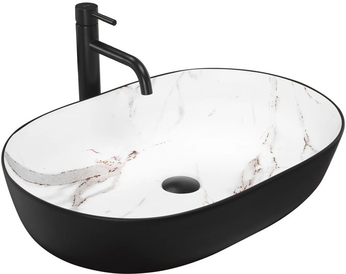 Умывальник Rea Cleo Black/Aiax Matt