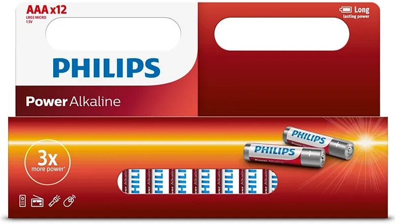 Батарейка Philips Power Alkaline AAA LR03P12B/97 (12 шт)