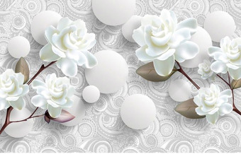 Фотообои Citydecor Цветочная абстракция 7 3D 400x254