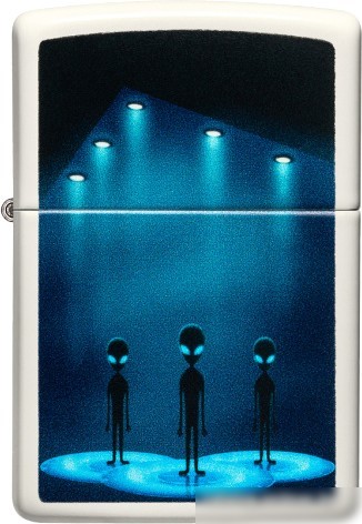 Зажигалка Zippo Classic Glow In The Dark Aliens Design 49487