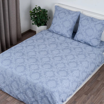 Постельное белье Миланика Графит 200x217 (поплин-жаккард)