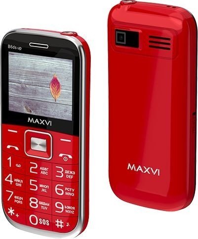 Кнопочный телефон Maxvi B6ds up (красный)